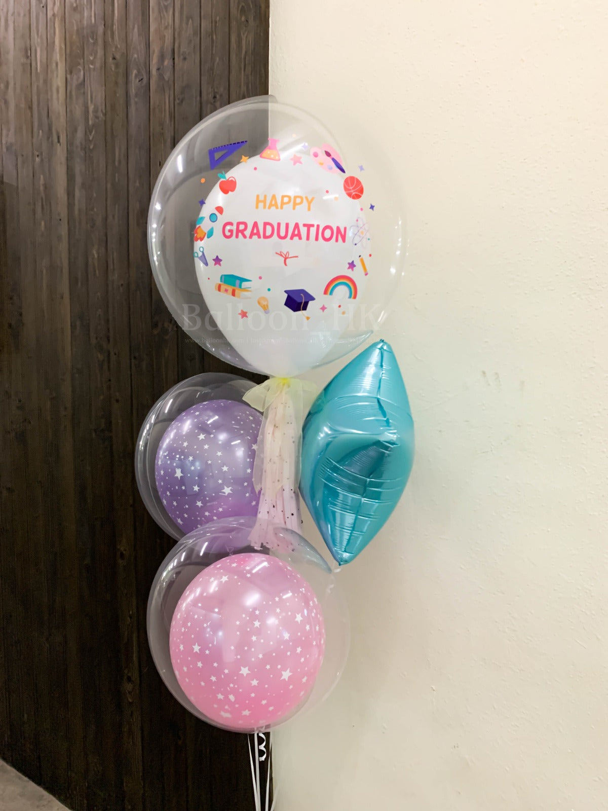 幼兒園畢業氣球｜Message氣球｜水晶波中橡膠｜BALLOON HK 氣球專門店