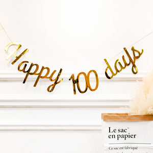 A009 - Happy 100 Days 掛飾 - 金色