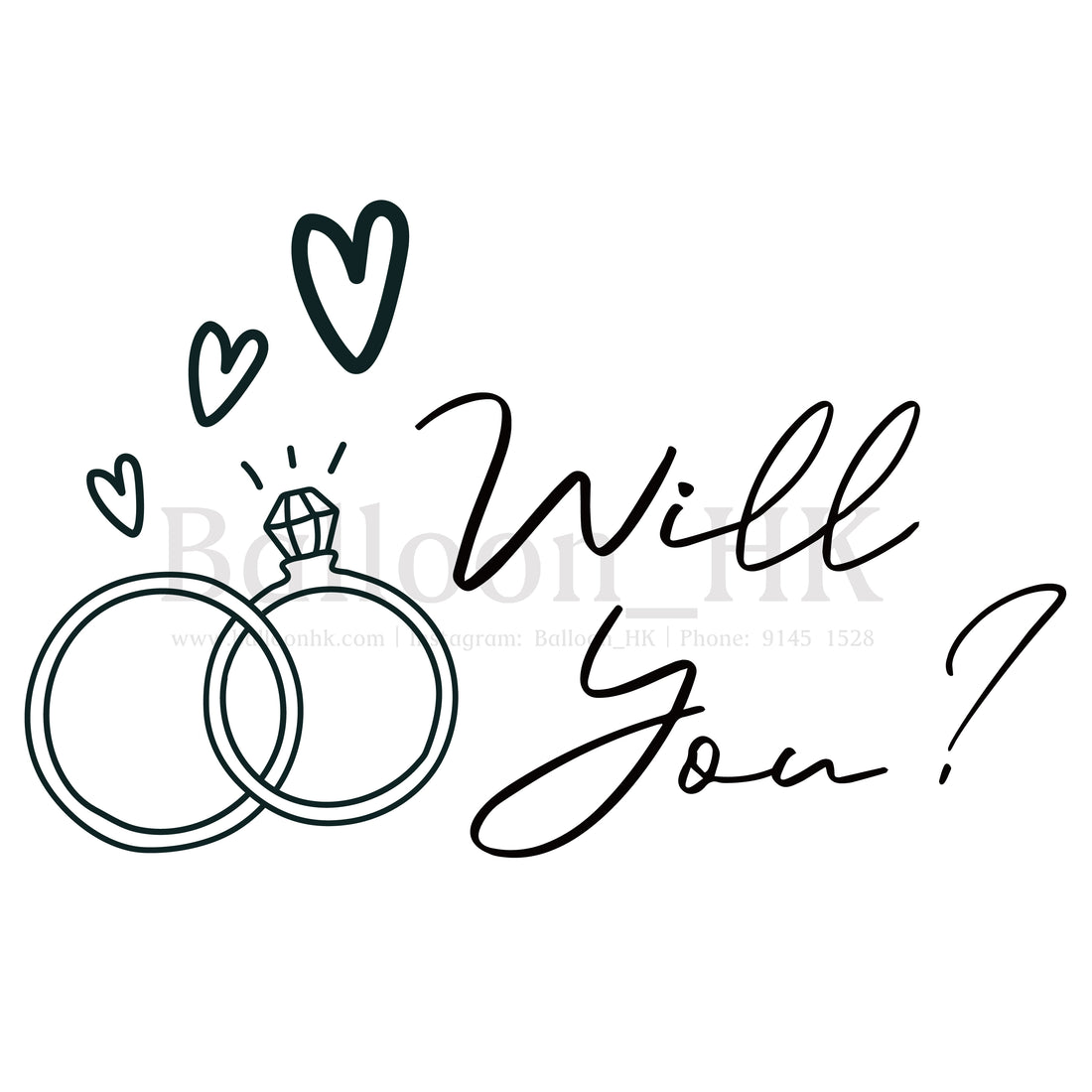 單色 Template - 求婚款