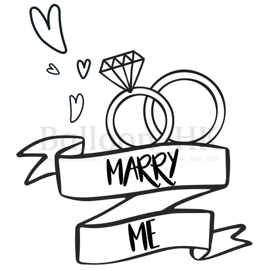 單色 Template - 求婚款