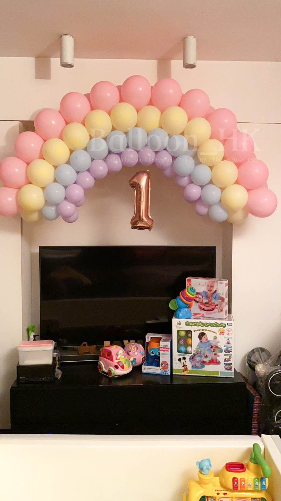Unicorn氣球｜彩虹氣球｜生日佈置氣球｜Balloon HK