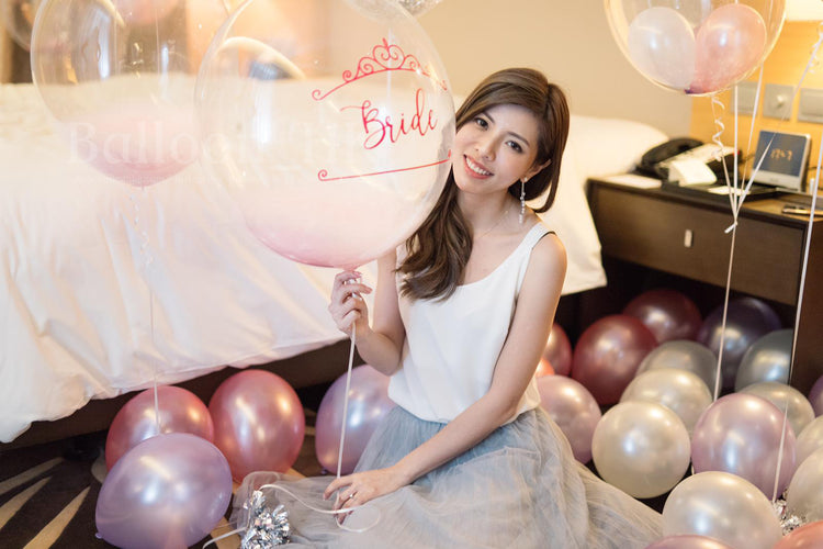 水晶羽毛氣球 - Bridal Shower