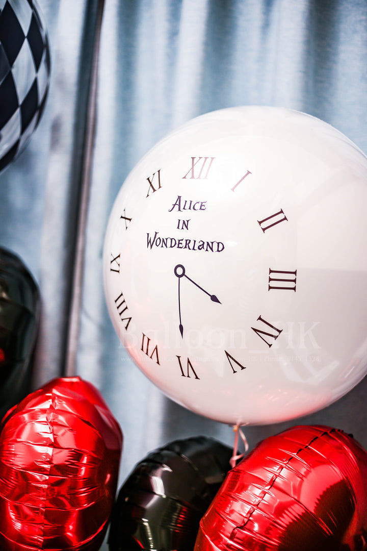 24" 彩印水晶糖果氣球 - Alice Clock (3天預訂)