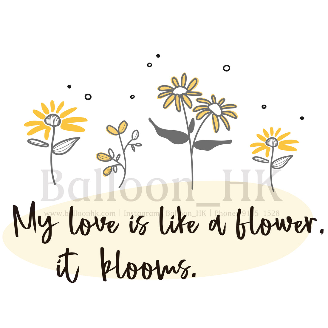 彩印 Template - Quote (flower)
