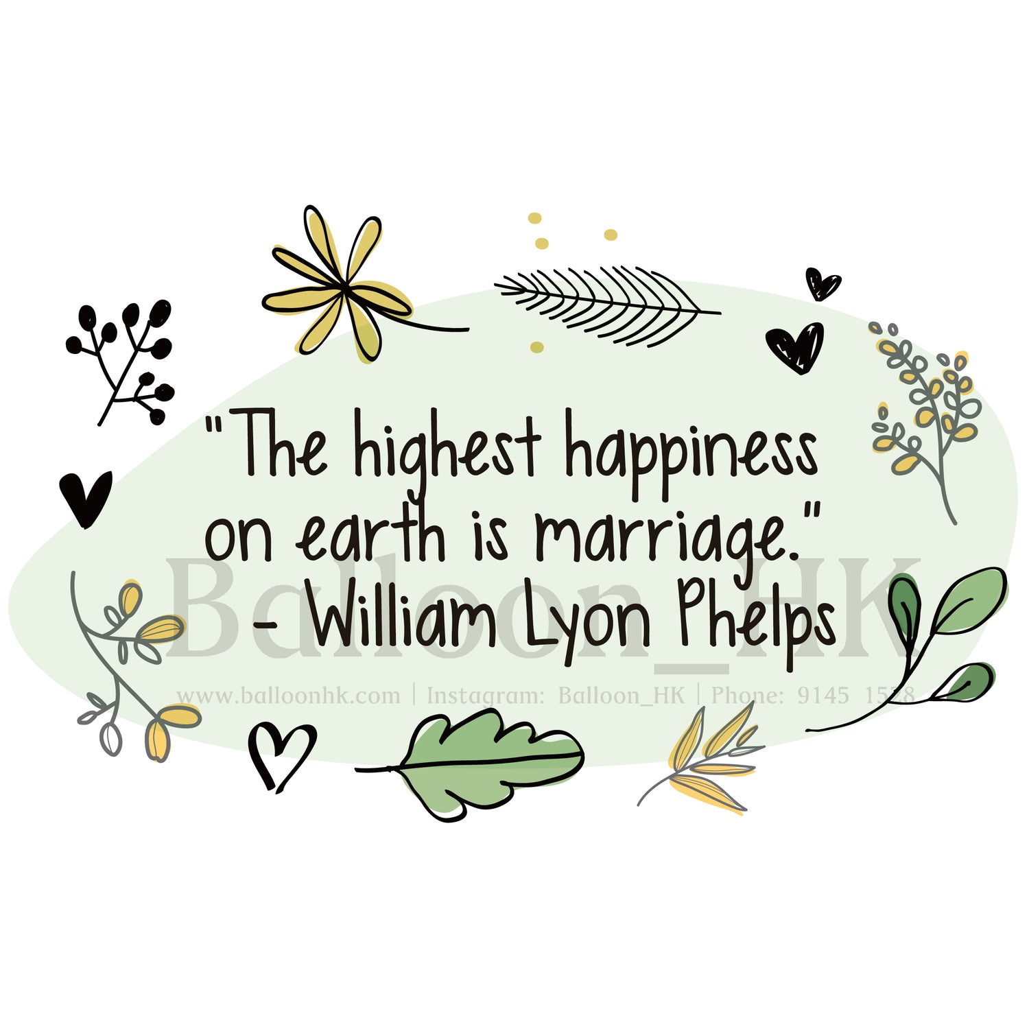 彩印 Template - Quote (flower)