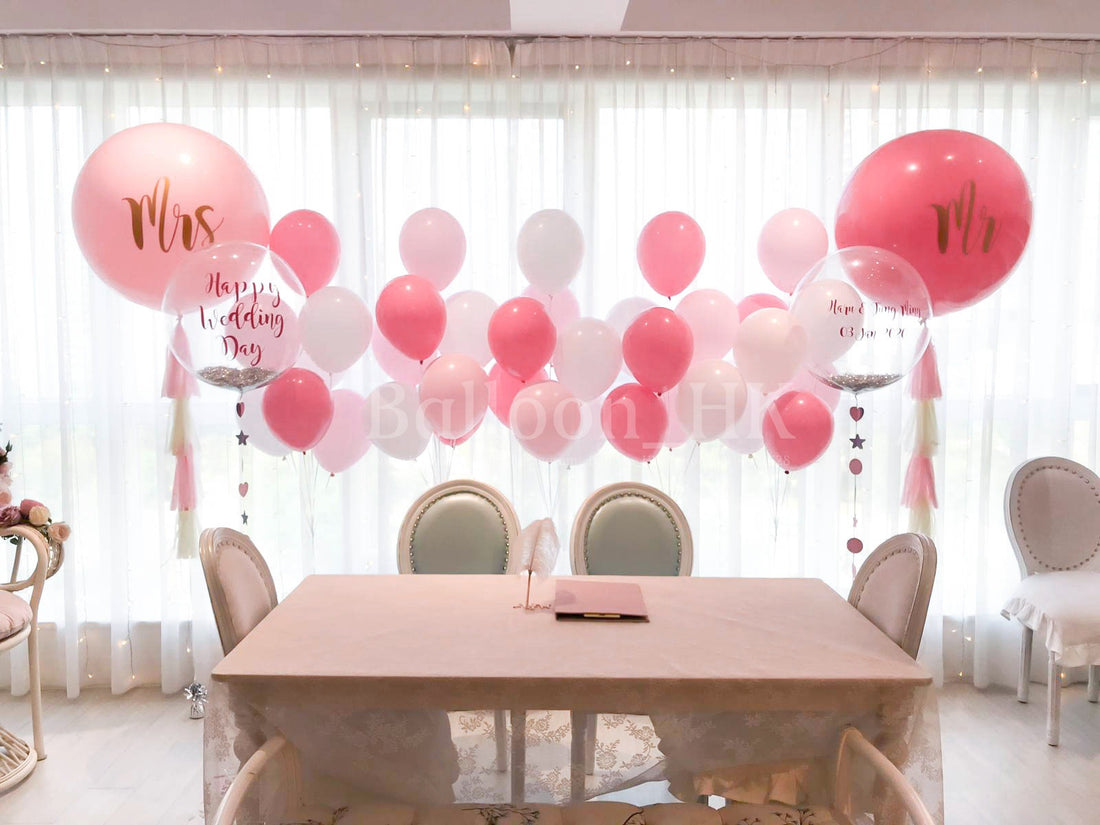 婚禮裝飾氣球｜結婚氣球｜婚禮佈置｜BALLOONHK 氣球專門店