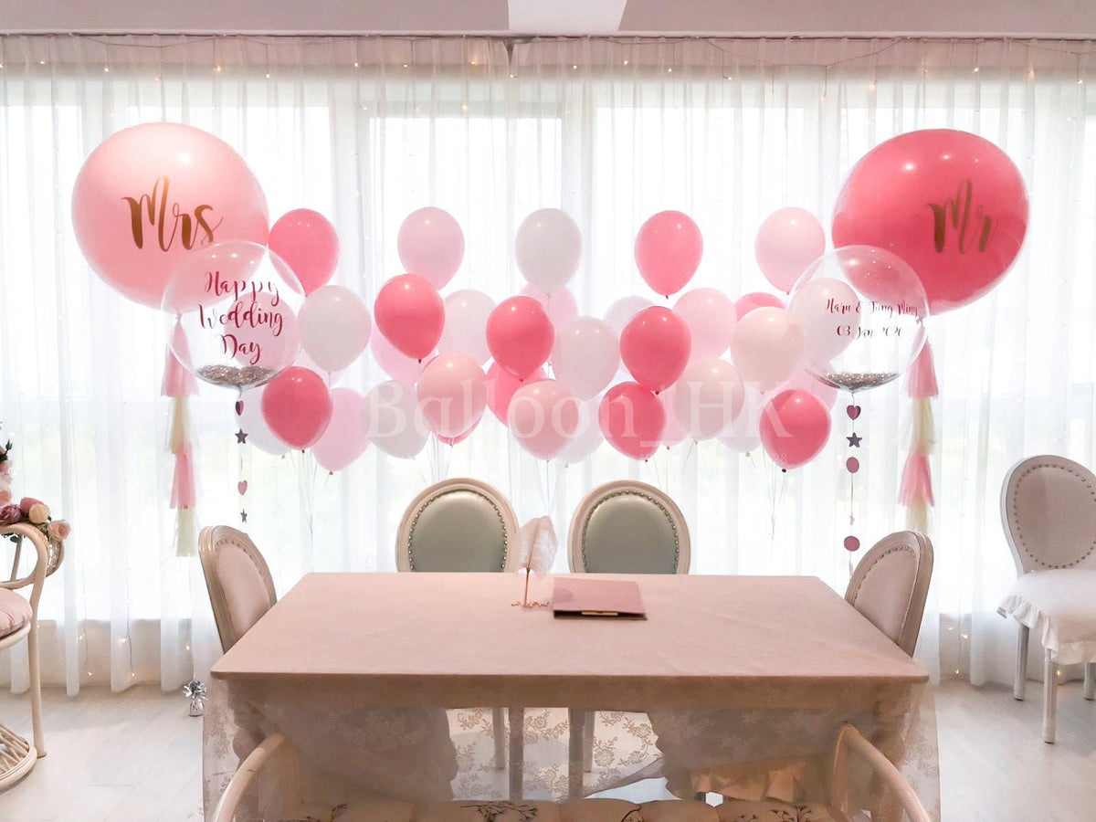 婚禮裝飾氣球｜結婚氣球｜婚禮佈置｜BALLOONHK 氣球專門店