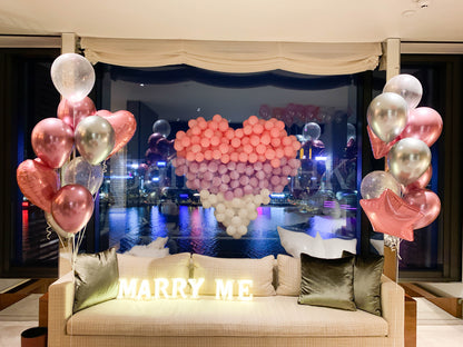 求婚氣球｜酒店求婚佈置｜求婚裝飾｜BalloonHK