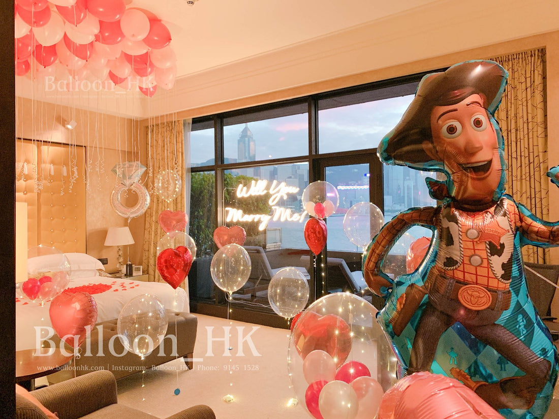 求婚氣球|酒店求婚佈置|求婚裝飾|Balloon HK