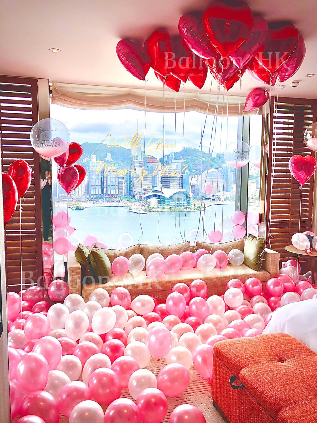 求婚氣球|酒店求婚佈置|求婚裝飾|BalloonHK