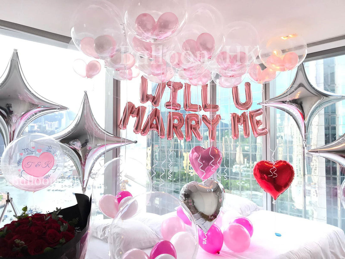 求婚氣球|酒店求婚佈置|求婚裝飾|BalloonHK