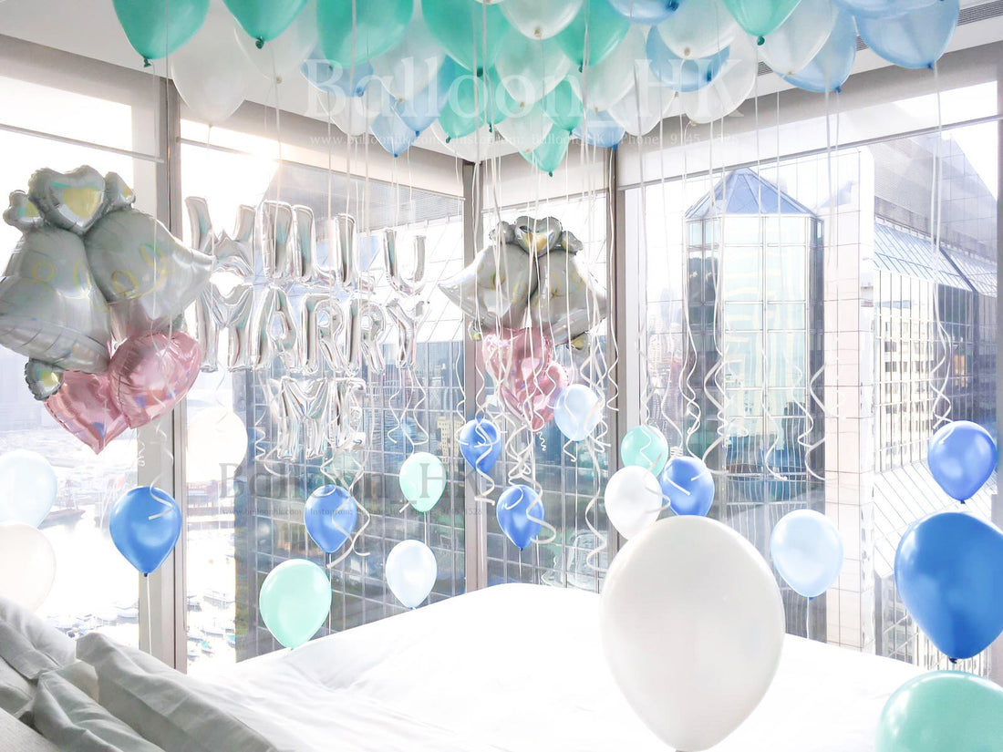 求婚氣球｜酒店求婚佈置｜求婚裝飾｜Balloon HK