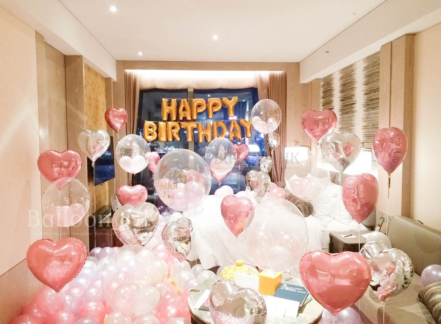 求婚氣球｜酒店求婚佈置｜求婚裝飾｜BalloonHK