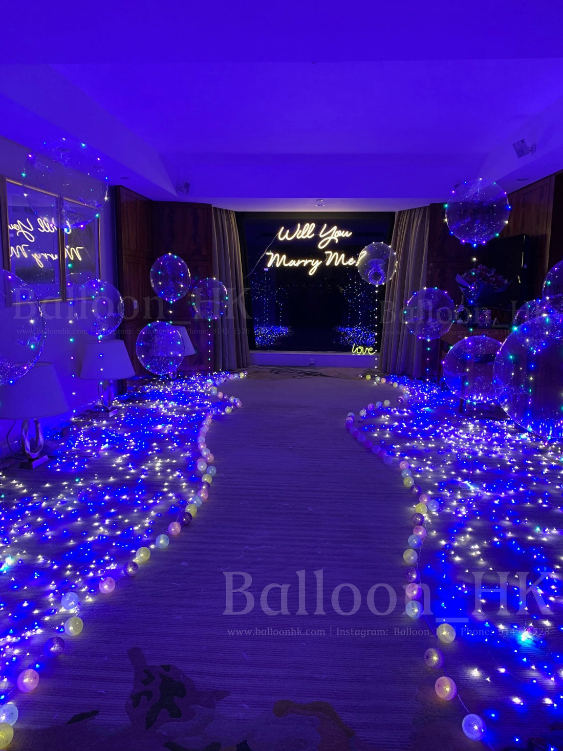 求婚氣球｜酒店求婚佈置｜求婚裝飾｜BalloonHK