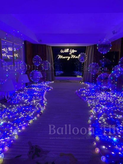 求婚氣球｜酒店求婚佈置｜求婚裝飾｜BalloonHK