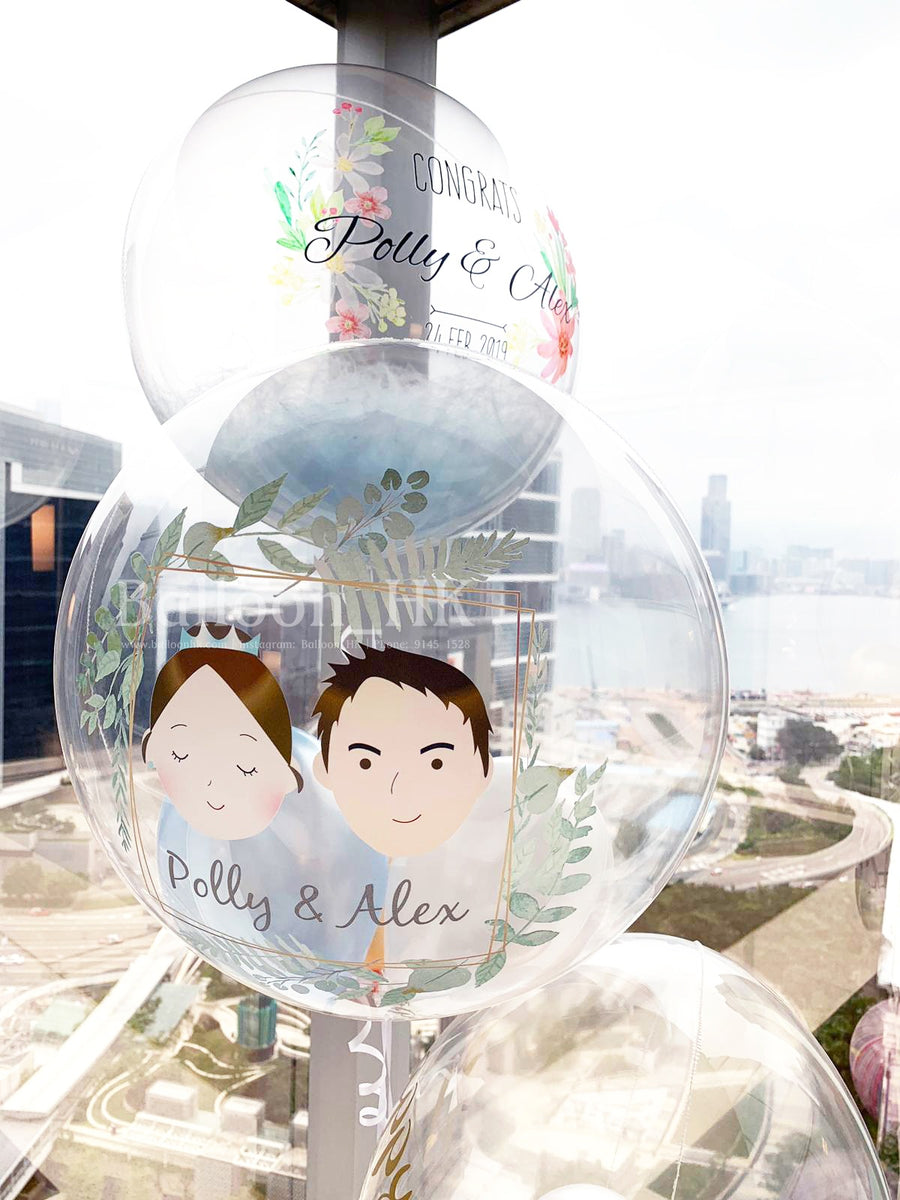 彩印水晶波中波氣球+婚禮印刷 (3天預訂)