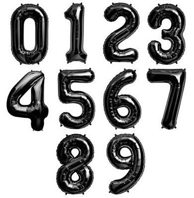 40&quot; 黑色數字