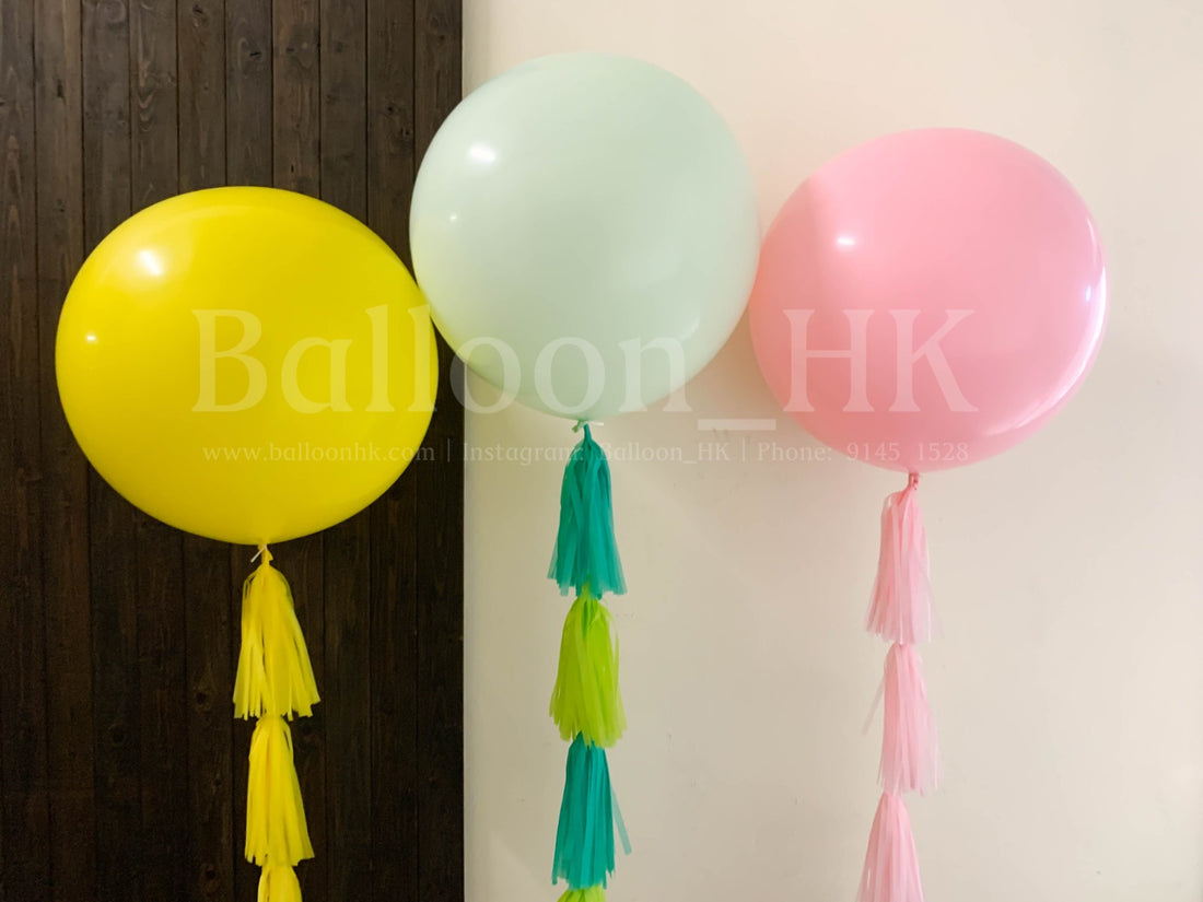 36&quot; 橡膠氣球 + 4節流蘇 (套裝)