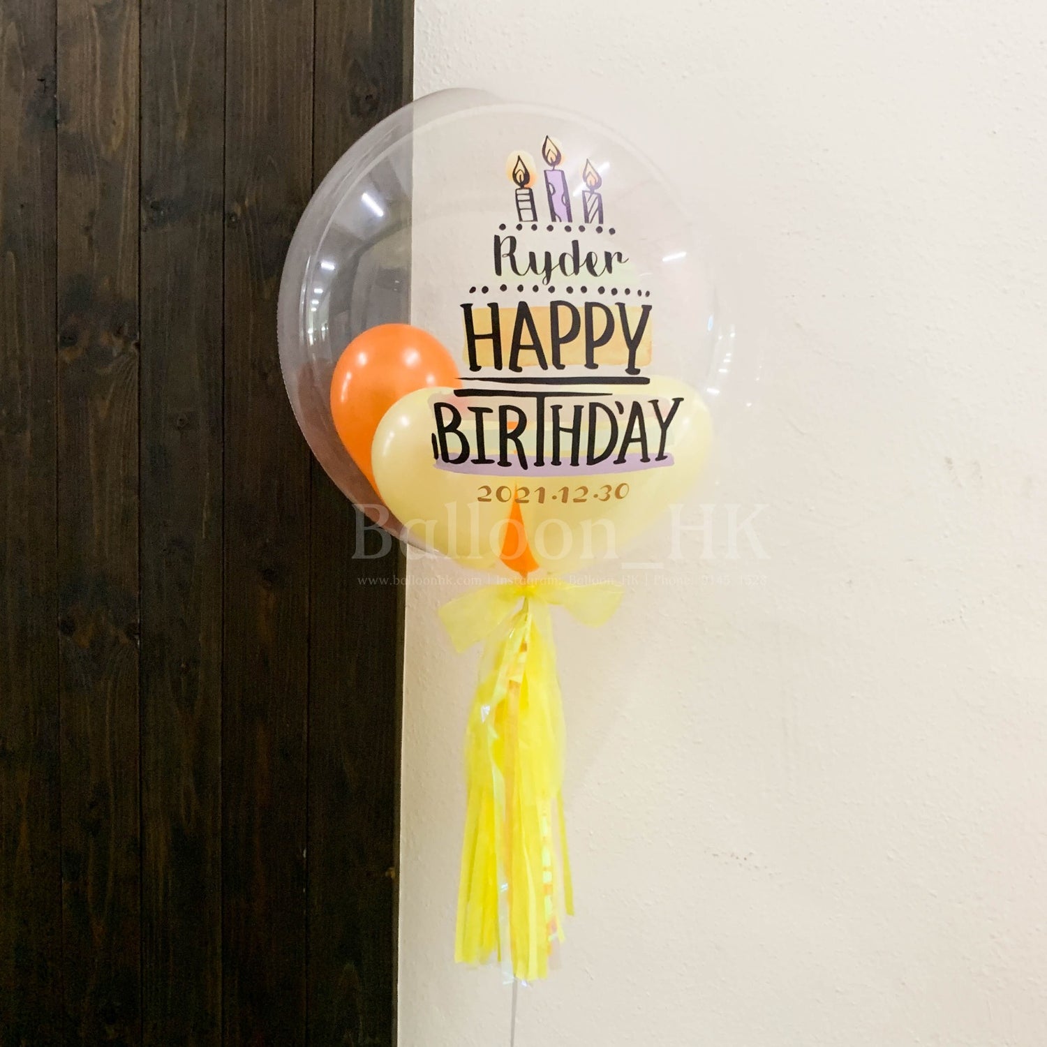 生日彩印水晶波中波+裝飾