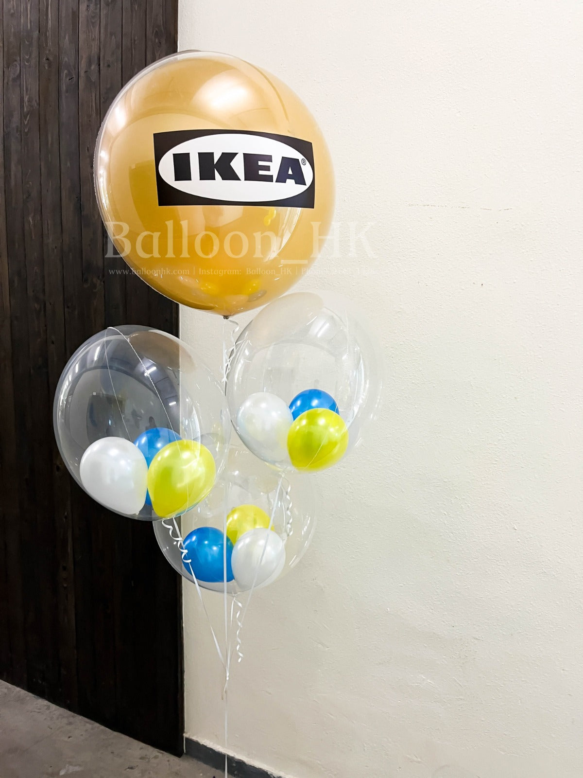IKEA經典藍黃客製氣球